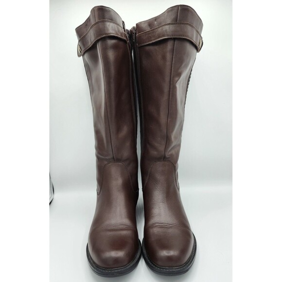 David Tate Women's Brown Boots sz 8M WIDE Calf - Avery 18 - Preowned - Picture 5 of 11